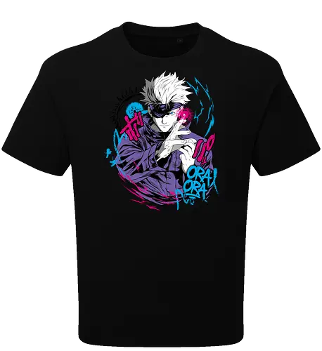 Gojo Prison Realm Oral Chaos JJK - Gojo Satoru, Prison Realm, Jujutsu, sealed sorcerer, graffiti anime, street art style, weeb tee, JJK fan merch - Oversize T-Shirt