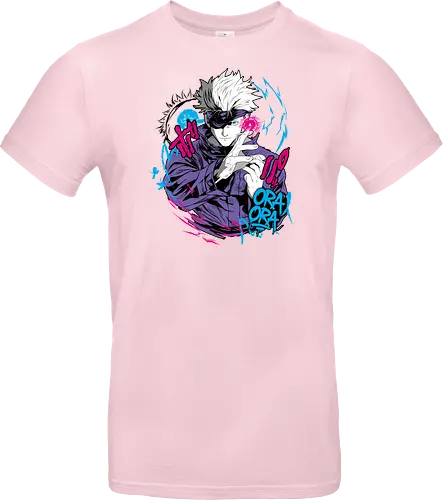 Gojo Prison Realm Oral Chaos JJK - Gojo Satoru, Prison Realm, Jujutsu, sealed sorcerer, graffiti anime, street art style, weeb tee, JJK fan merch - Standard T-Shirt