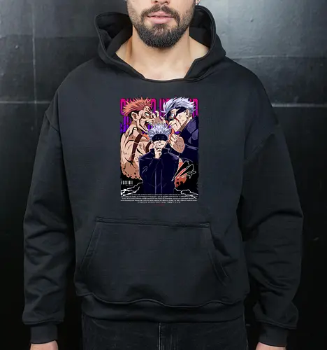 Gojo Sukuna Ultimate Showdown JJK - Gojo Satoru, Sukuna, Jujutsu, ultimate battle, manga clash, strongest vs king, anime rivalry, JJK gift - Cropped Hoodie