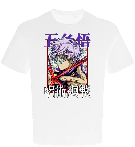 Gojo Satoru Reborn Legend Jujutsu - Jujutsu, legend returns, manga portrait, iconic sorcerer, anime lover gift, JJK aesthetic, white hair warrior, Gojo Satoru - Oversize T-Shirt