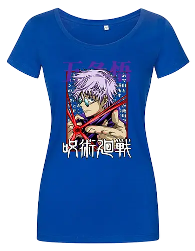 Gojo Satoru Reborn Legend Jujutsu - Jujutsu, legend returns, manga portrait, iconic sorcerer, anime lover gift, JJK aesthetic, white hair warrior, Gojo Satoru - Women T-Shirt