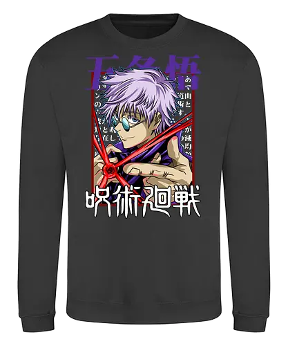 Gojo Satoru Reborn Legend Jujutsu - Jujutsu, legend returns, manga portrait, iconic sorcerer, anime lover gift, JJK aesthetic, white hair warrior, Gojo Satoru - Sweatshirt