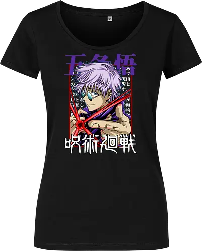 Gojo Satoru Reborn Legend Jujutsu - Jujutsu, legend returns, manga portrait, iconic sorcerer, anime lover gift, JJK aesthetic, white hair warrior, Gojo Satoru - Women T-Shirt