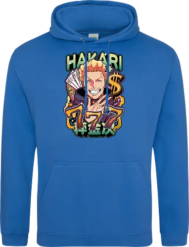 Hakari Jackpot Lucky Gambler JJK Energy - Hakari Kinji, Jujutsu, jackpot technique, lucky gambler, 777 anime, casino manga, otaku birthday gift, JJK rising star - Standard Hoodie
