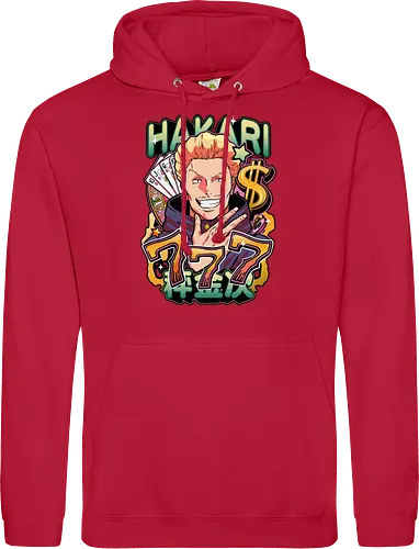 Hakari Jackpot Lucky Gambler JJK Energy - Hakari Kinji, Jujutsu, jackpot technique, lucky gambler, 777 anime, casino manga, otaku birthday gift, JJK rising star - Standard Hoodie