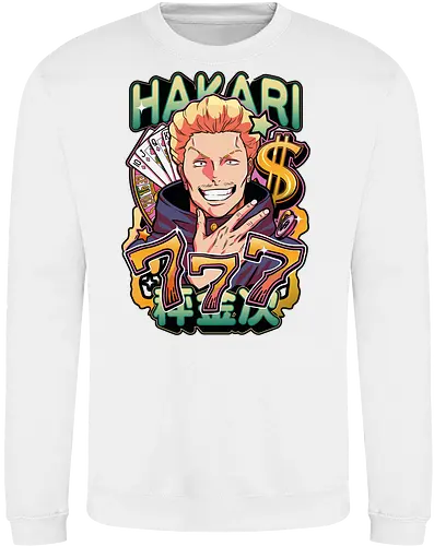 Hakari Jackpot Lucky Gambler JJK Energy - Hakari Kinji, Jujutsu, jackpot technique, lucky gambler, 777 anime, casino manga, otaku birthday gift, JJK rising star - Sweatshirt