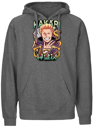 Hakari Jackpot Lucky Gambler JJK Energy - Hakari Kinji, Jujutsu, jackpot technique, lucky gambler, 777 anime, casino manga, otaku birthday gift, JJK rising star - Fairtrade Hoodie