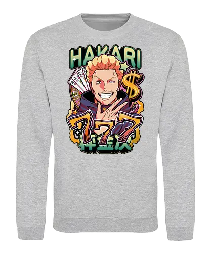 Hakari Jackpot Lucky Gambler JJK Energy - Hakari Kinji, Jujutsu, jackpot technique, lucky gambler, 777 anime, casino manga, otaku birthday gift, JJK rising star - Sweatshirt