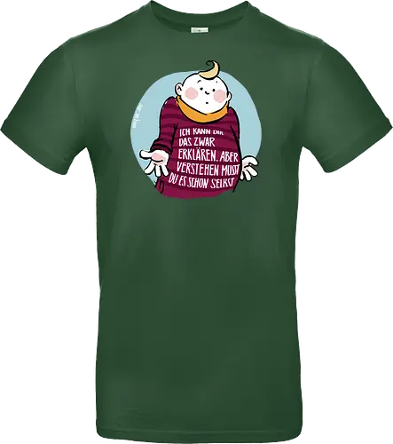 Ich kann dir das zwar erklären.. - Ringelpullisprüche, Ringeldinger, streifenweise, Spruch, Weisheit, Motivation, Ringelpulli, SprücheShirt, Cartoon Illustration, Statement, Handgezeichnet, Humor, Selbstironie, Streifenpulli, Spruchshirt, deutsch - Standard T-Shirt