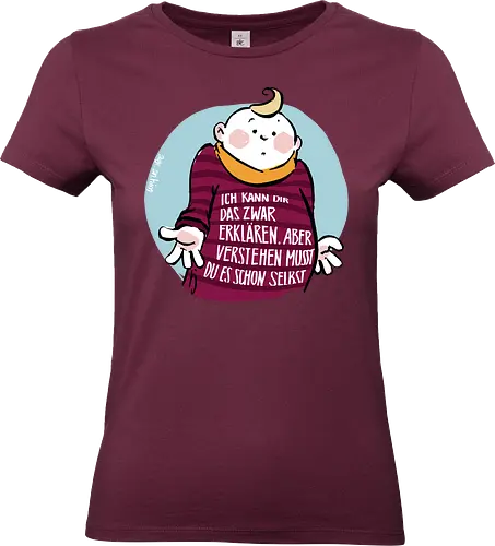 Ich kann dir das zwar erklären.. - Ringelpullisprüche, Ringeldinger, streifenweise, Spruch, Weisheit, Motivation, Ringelpulli, SprücheShirt, Cartoon Illustration, Statement, Handgezeichnet, Humor, Selbstironie, Streifenpulli, Spruchshirt, deutsch - Standard T-Shirt (Women)