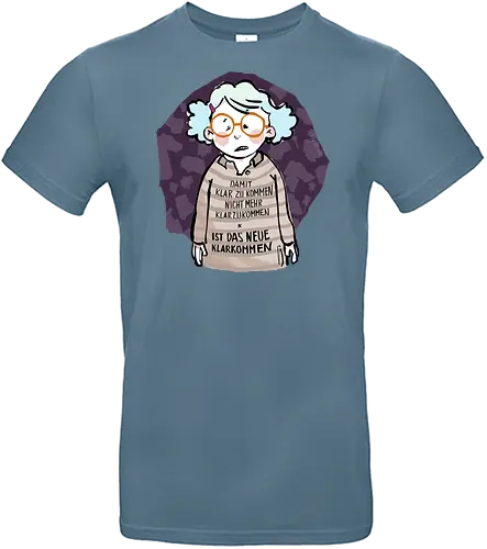 Damit klarzukommen.. - Ringelpulliweisheit, Ringelpulli, Spruch, Weisheit, Lebensweisheit, handgezeichnet, Augeanhirn - Standard T-Shirt