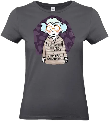Damit klarzukommen.. - Ringelpulliweisheit, Ringelpulli, Spruch, Weisheit, Lebensweisheit, handgezeichnet, Augeanhirn - Standard T-Shirt (Women)