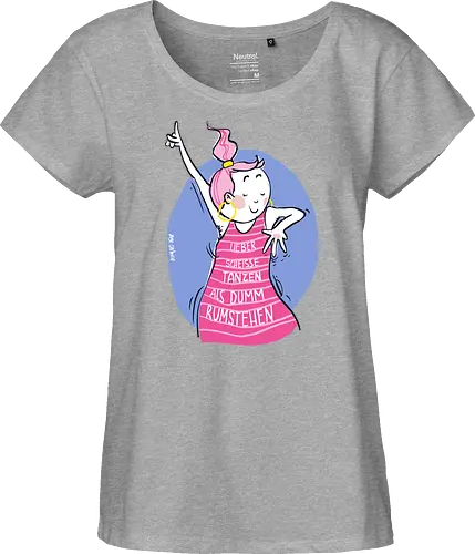 Lieber scheisse tanzen.. - Ringelpulli, Weisheit, Spruch, Motivation - Fairtrade Girl Shirt