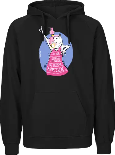 Lieber scheisse tanzen.. - Ringelpulli, Weisheit, Spruch, Motivation - Fairtrade Hoodie