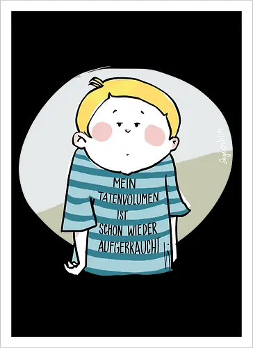 Mein Tatenvolumen.. - Ringelpulli, Weisheit, Spruch, Motivation - Artprint