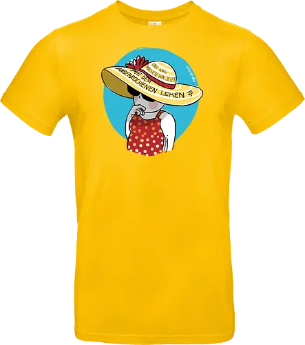 Angebrochenes Leben - ringelpullisprüche, Ringeldinger, streifenweise, Spruch, Weisheit, Motivation, Ringelpulli, deutsch, SprücheShirt, Cartoon Illustration, Statement, Handgezeichnet, Humor, Selbstironie, Streifenpulli, Spruchshirt - Standard T-Shirt