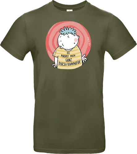 Durcheinander - Spruch, Statement, ringelpullisprüche, Ringeldinger, streifenweise, Weisheit, Motivation, Ringelpulli, SprücheShirt, Cartoon Illustration, Handgezeichnet, Humor, Selbstironie, Streifenpulli, Spruchshirt, deutsch - Standard T-Shirt