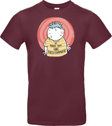 Durcheinander - Spruch, Statement, ringelpullisprüche, Ringeldinger, streifenweise, Weisheit, Motivation, Ringelpulli, SprücheShirt, Cartoon Illustration, Handgezeichnet, Humor, Selbstironie, Streifenpulli, Spruchshirt, deutsch - Standard T-Shirt
