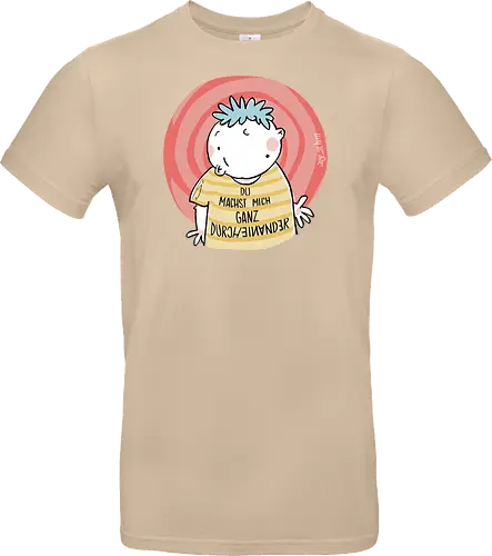 Durcheinander - Spruch, Statement, ringelpullisprüche, Ringeldinger, streifenweise, Weisheit, Motivation, Ringelpulli, SprücheShirt, Cartoon Illustration, Handgezeichnet, Humor, Selbstironie, Streifenpulli, Spruchshirt, deutsch - Standard T-Shirt
