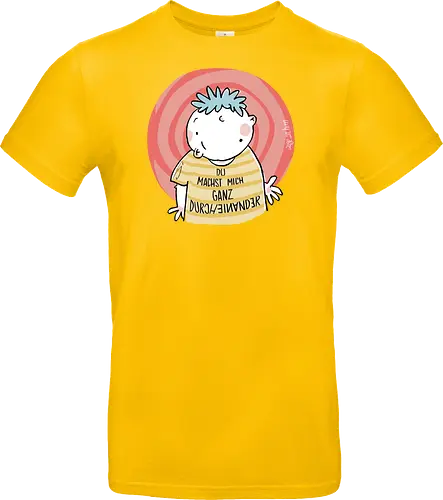 Durcheinander - Spruch, Statement, ringelpullisprüche, Ringeldinger, streifenweise, Weisheit, Motivation, Ringelpulli, SprücheShirt, Cartoon Illustration, Handgezeichnet, Humor, Selbstironie, Streifenpulli, Spruchshirt, deutsch - Standard T-Shirt