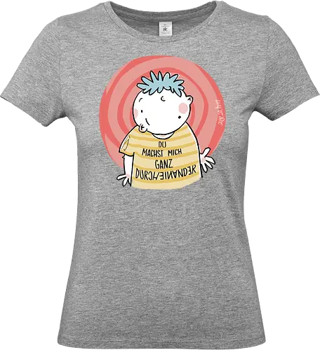 Durcheinander - Spruch, Statement, ringelpullisprüche, Ringeldinger, streifenweise, Weisheit, Motivation, Ringelpulli, SprücheShirt, Cartoon Illustration, Handgezeichnet, Humor, Selbstironie, Streifenpulli, Spruchshirt, deutsch - Standard T-Shirt (Women)