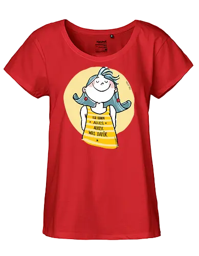 Ich kann alles.. - Ringelpulliweisheit, Ringelpulli, Spruch, Weisheit, Lebensweisheit, handgezeichnet, Augeanhirn - Fairtrade Girl Shirt