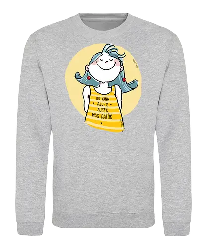Ich kann alles.. - Ringelpulliweisheit, Ringelpulli, Spruch, Weisheit, Lebensweisheit, handgezeichnet, Augeanhirn - Sweatshirt
