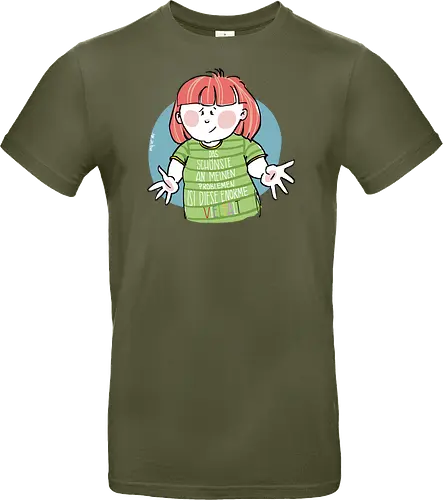 Probleme - Ringelpullisprüche, Ringeldinger, streifenweise, Spruch, Weisheit, Cartoon Illustration, Statement, Handgezeichnet, Humor, Selbstironie, Streifenpulli, Spruchshirt, deutsch, Motivation, Ringelpulli, SprücheShirt - Standard T-Shirt