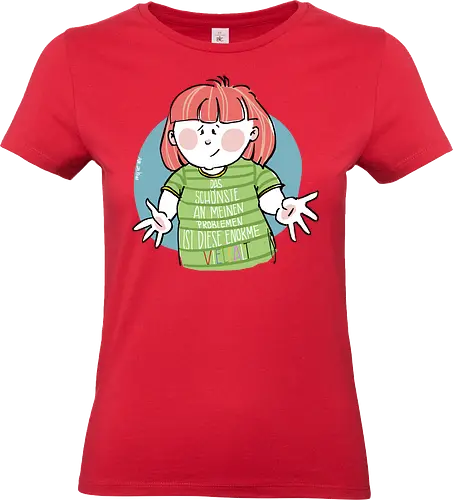Probleme - Ringelpullisprüche, Ringeldinger, streifenweise, Spruch, Weisheit, Cartoon Illustration, Statement, Handgezeichnet, Humor, Selbstironie, Streifenpulli, Spruchshirt, deutsch, Motivation, Ringelpulli, SprücheShirt - Standard T-Shirt (Women)