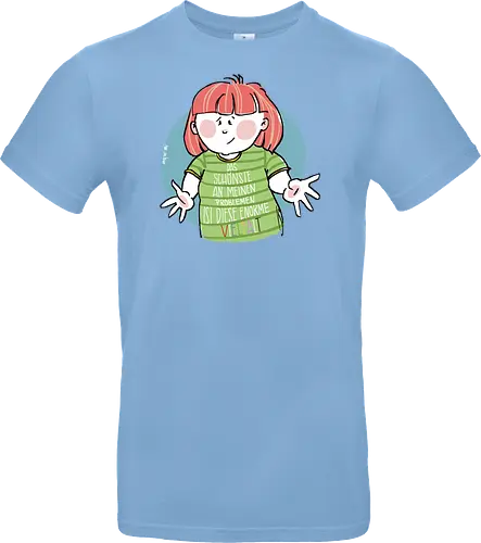 Probleme - Ringelpullisprüche, Ringeldinger, streifenweise, Spruch, Weisheit, Cartoon Illustration, Statement, Handgezeichnet, Humor, Selbstironie, Streifenpulli, Spruchshirt, deutsch, Motivation, Ringelpulli, SprücheShirt - Standard T-Shirt