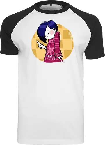 Nach vorne - Ringelpulli, Weisheit, Spruch, Motivation - Raglan T-Shirt