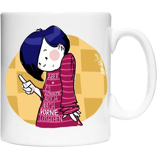 Nach vorne - Ringelpulli, Weisheit, Spruch, Motivation - Cup
