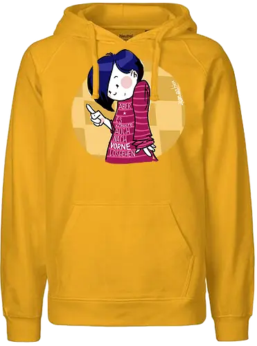 Nach vorne - Ringelpulli, Weisheit, Spruch, Motivation - Fairtrade Hoodie