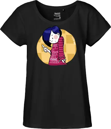 Nach vorne - Ringelpulli, Weisheit, Spruch, Motivation - Fairtrade Girl Shirt