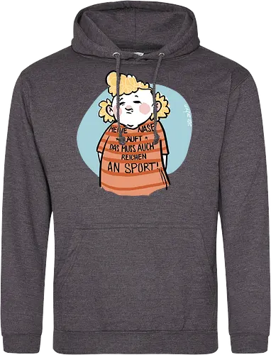 Sport - Ringelpullisprüche, Ringeldinger, Spruchshirt, deutsch, streifenweise, Spruch, Weisheit, Motivation, Ringelpulli, SprücheShirt, Cartoon Illustration, Statement, Ostfriesland, Nordsee, Handgezeichnet, Humor, Selbstironie, Streifenpulli - Standard Hoodie