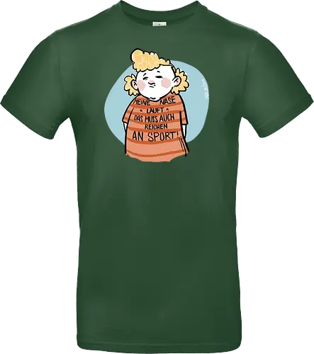 Sport - Ringelpullisprüche, Ringeldinger, Spruchshirt, deutsch, streifenweise, Spruch, Weisheit, Motivation, Ringelpulli, SprücheShirt, Cartoon Illustration, Statement, Ostfriesland, Nordsee, Handgezeichnet, Humor, Selbstironie, Streifenpulli - Standard T-Shirt