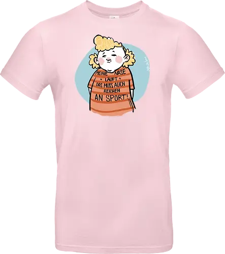 Sport - Ringelpullisprüche, Ringeldinger, Spruchshirt, deutsch, streifenweise, Spruch, Weisheit, Motivation, Ringelpulli, SprücheShirt, Cartoon Illustration, Statement, Ostfriesland, Nordsee, Handgezeichnet, Humor, Selbstironie, Streifenpulli - Standard T-Shirt