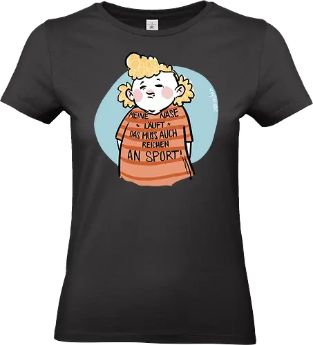 Sport - Ringelpullisprüche, Ringeldinger, Spruchshirt, deutsch, streifenweise, Spruch, Weisheit, Motivation, Ringelpulli, SprücheShirt, Cartoon Illustration, Statement, Ostfriesland, Nordsee, Handgezeichnet, Humor, Selbstironie, Streifenpulli - Standard T-Shirt (Women)