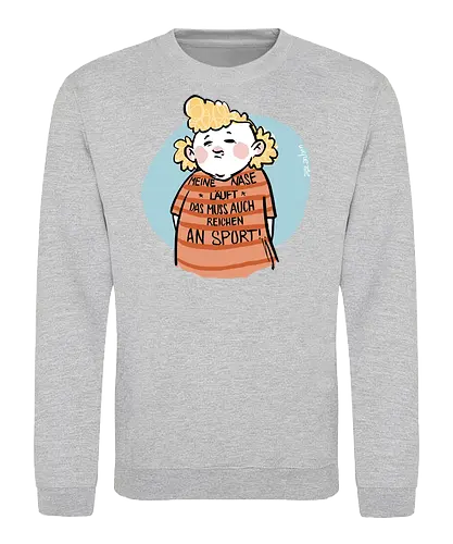 Sport - Ringelpullisprüche, Ringeldinger, Spruchshirt, deutsch, streifenweise, Spruch, Weisheit, Motivation, Ringelpulli, SprücheShirt, Cartoon Illustration, Statement, Ostfriesland, Nordsee, Handgezeichnet, Humor, Selbstironie, Streifenpulli - Sweatshirt