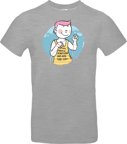 Bunt - Humor, Selbstironie, Streifenpulli, Spruchshirt, deutsch, ringelpullisprüche, Ringeldinger, streifenweise, Spruch, Weisheit, Motivation, Ringelpulli, SprücheShirt, Cartoon Illustration, Statement, Handgezeichnet - Standard T-Shirt