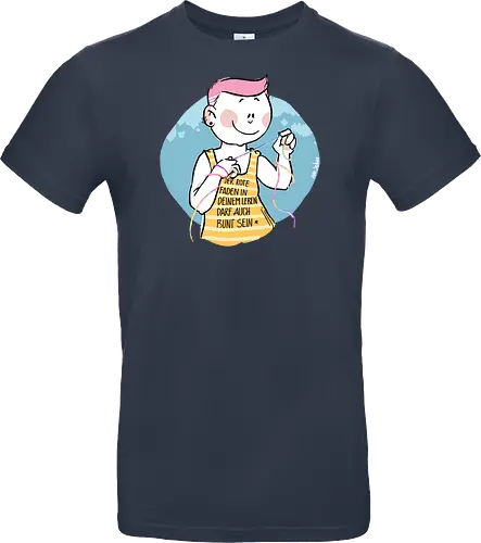 Bunt - Humor, Selbstironie, Streifenpulli, Spruchshirt, deutsch, ringelpullisprüche, Ringeldinger, streifenweise, Spruch, Weisheit, Motivation, Ringelpulli, SprücheShirt, Cartoon Illustration, Statement, Handgezeichnet - Standard T-Shirt