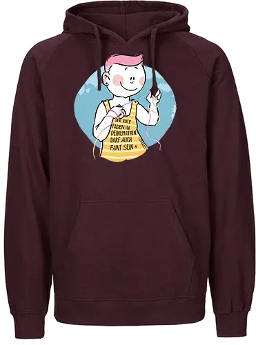 Bunt - Humor, Selbstironie, Streifenpulli, Spruchshirt, deutsch, ringelpullisprüche, Ringeldinger, streifenweise, Spruch, Weisheit, Motivation, Ringelpulli, SprücheShirt, Cartoon Illustration, Statement, Handgezeichnet - Fairtrade Hoodie