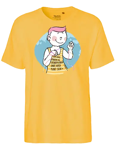 Bunt - Humor, Selbstironie, Streifenpulli, Spruchshirt, deutsch, ringelpullisprüche, Ringeldinger, streifenweise, Spruch, Weisheit, Motivation, Ringelpulli, SprücheShirt, Cartoon Illustration, Statement, Handgezeichnet - Fairtrade T-Shirt