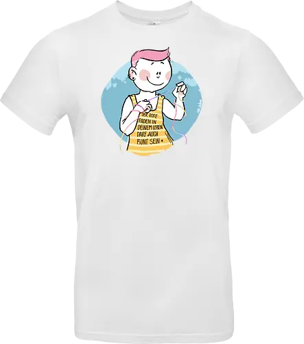 Bunt - Humor, Selbstironie, Streifenpulli, Spruchshirt, deutsch, ringelpullisprüche, Ringeldinger, streifenweise, Spruch, Weisheit, Motivation, Ringelpulli, SprücheShirt, Cartoon Illustration, Statement, Handgezeichnet - Standard T-Shirt