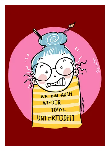 Untertüdelt - ringelpulli, Weisheit, Spruch, Motivation, Tüdeltied - Artprint