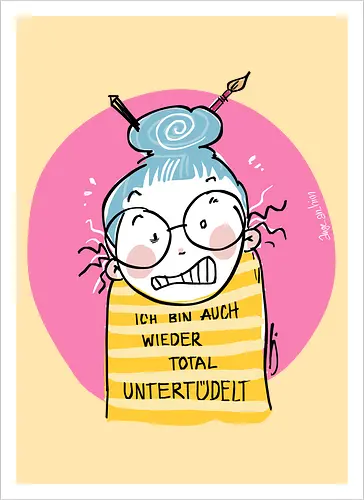 Untertüdelt - ringelpulli, Weisheit, Spruch, Motivation, Tüdeltied - Artprint