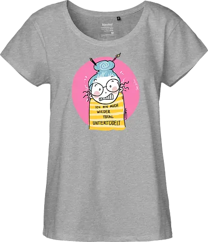 Untertüdelt - ringelpulli, Weisheit, Spruch, Motivation, Tüdeltied - Fairtrade Girl Shirt