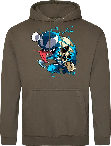 Freaky Kreatur - Dunkles Chaos - freaky creature, dunkles monster, horror kunst, creepy art, skelett, monster design, dark cartoon, gothic art, gruselige kreatur, body horror, seltsame kunst, fantasy monster, horror cartoon, dunkle ästhetik, geek art - Standard Hoodie