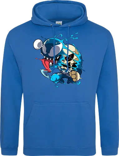 Freaky Kreatur - Dunkles Chaos - freaky creature, dunkles monster, horror kunst, creepy art, skelett, monster design, dark cartoon, gothic art, gruselige kreatur, body horror, seltsame kunst, fantasy monster, horror cartoon, dunkle ästhetik, geek art - Standard Hoodie