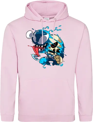 Freaky Kreatur - Dunkles Chaos - freaky creature, dunkles monster, horror kunst, creepy art, skelett, monster design, dark cartoon, gothic art, gruselige kreatur, body horror, seltsame kunst, fantasy monster, horror cartoon, dunkle ästhetik, geek art - Standard Hoodie